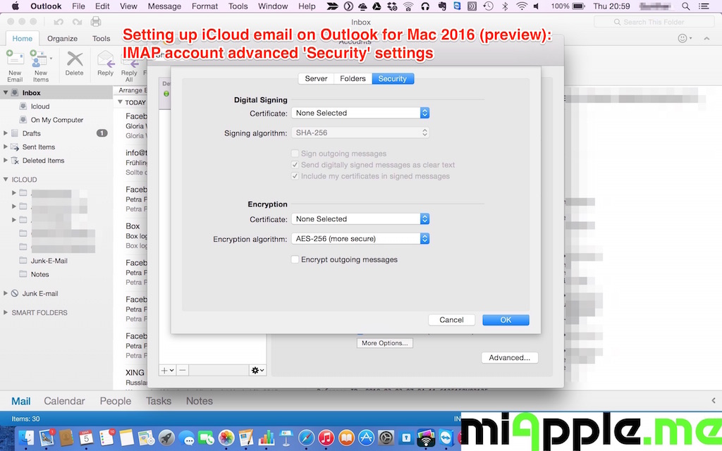 gmail settings for outlook 2016 for mac